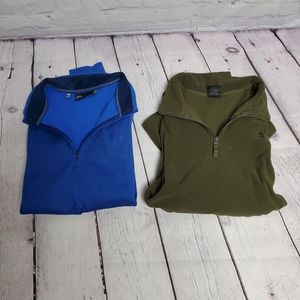 Under Armour, Starter quarter zips. Large. 179